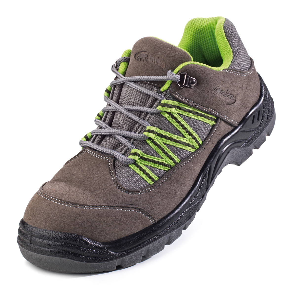 1688-ZAG Safety Footwear Sporty Trekking  Mod. “GARUM”.
Trekking shoe without protection in suede micro fiber skin. Polyurethane double density SRC.