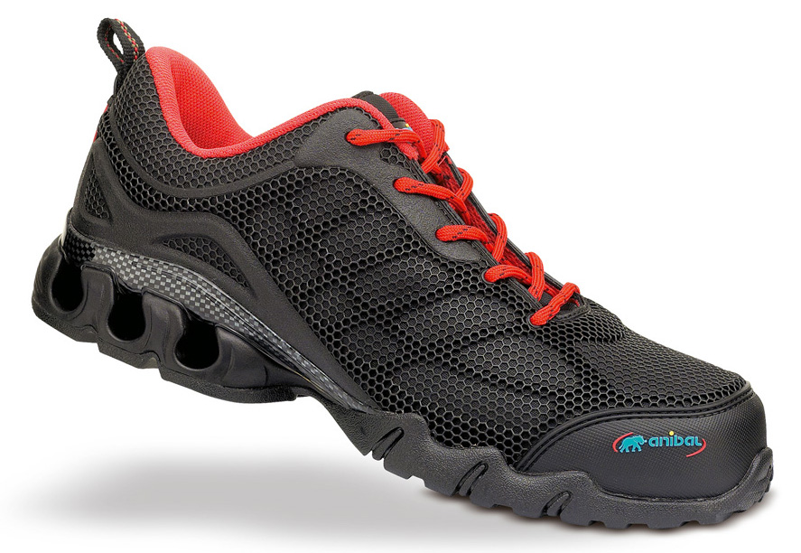 1688-ZDTN PRO Safety Footwear Sporty  Shoe mod. 'KRONOS'. Black sneaker, PU injected on S1P textile base. Triple density sole.