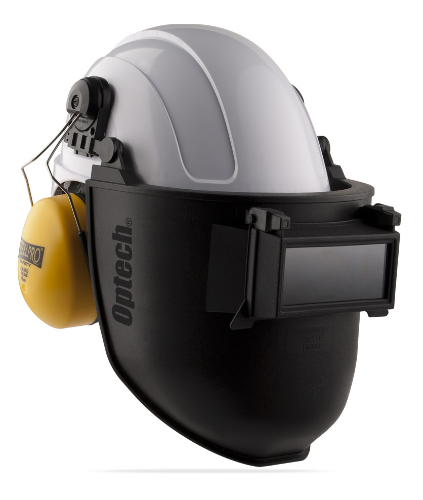 2188-PSC Protection des Yeux Écran facial gamme Optech Masque de soudure teinte 11, utilisable avec un casque.