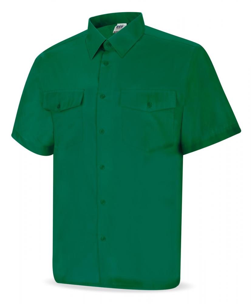 388-CVMC Vestuario Laboral Camisas Camisa verde poliéster/algodón 95 gr. Manga corta