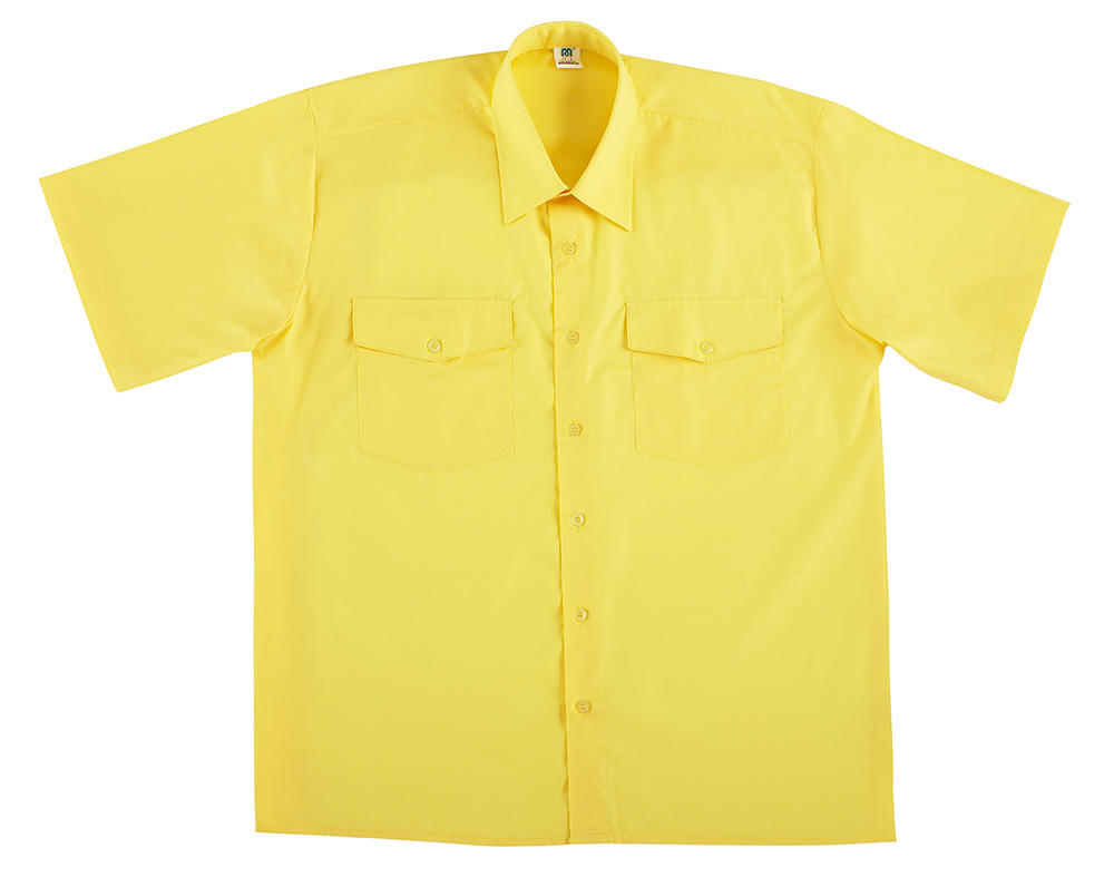 388-CYMC Vestuario Laboral Camisas Camisa amarilla poliéster/algodón 95 gr. Manga corta