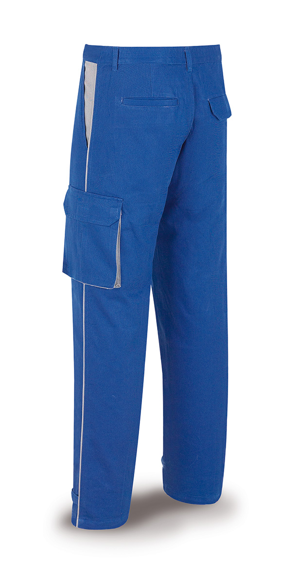 488-B SupTop Vetements de travail laboral Série SuperTop Combinaison bleue en coton 270 g. Multi-poches
