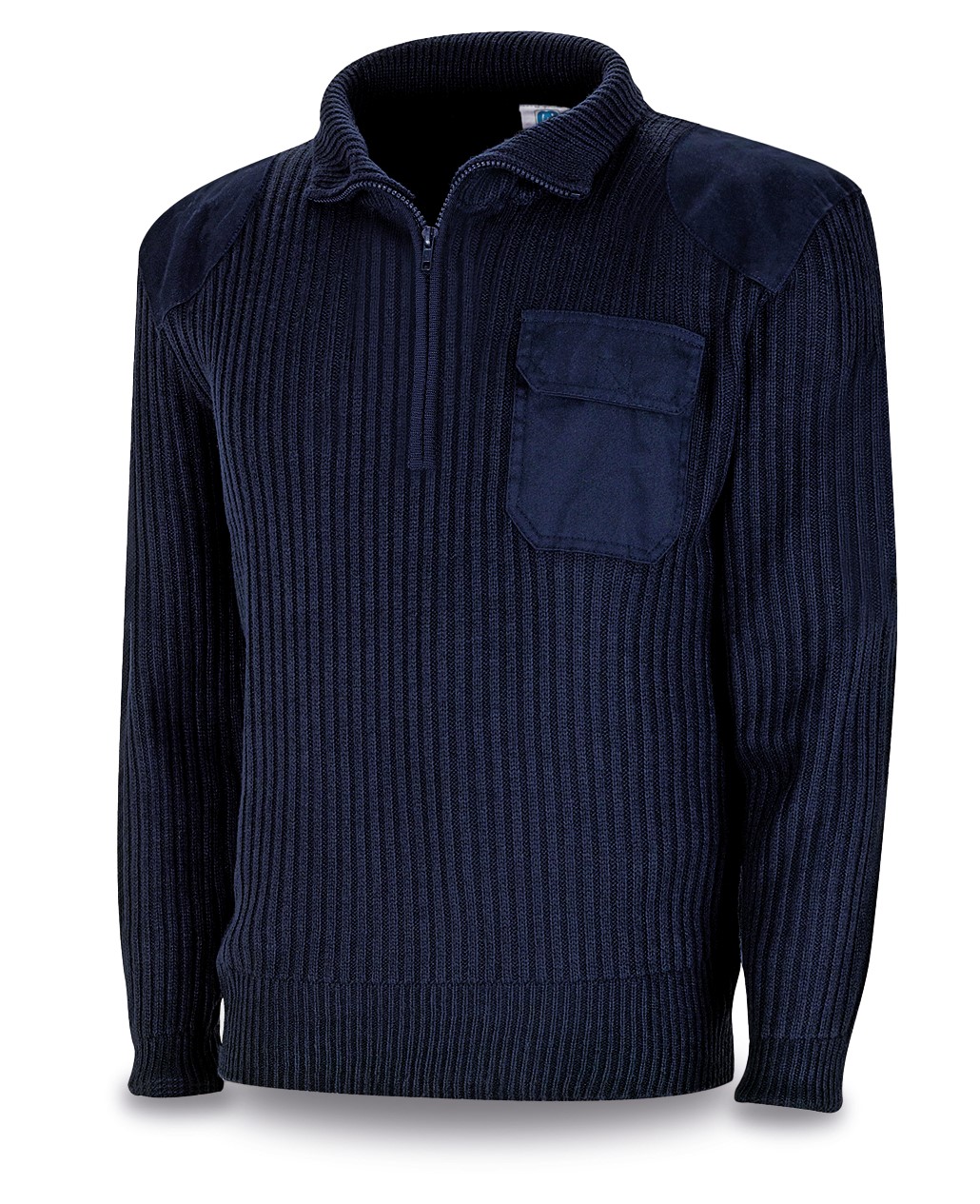1288-JCA Workwear Jerseys Jersey with neck zipper 450 gr. Navy blue. 100% acryllic