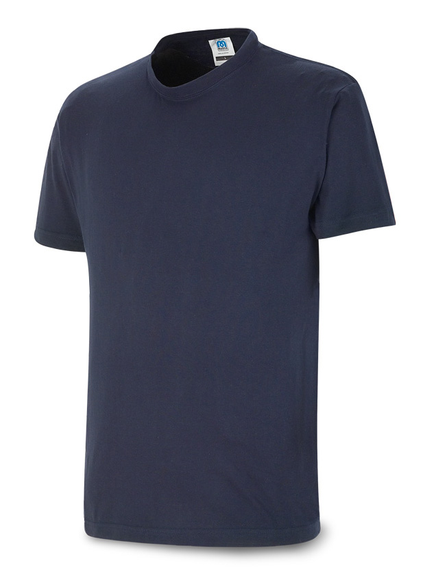 1288-TSA Workwear T-shirts Cotton shirt.  Navy blue. Lycra neck, more resistant.