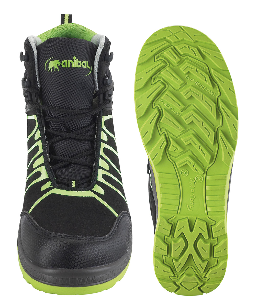 1688-BUF PRO Safety Footwear Plus Ultra-Ligth Metal Free Boot mod. 'ATLANTA'. Microfiber boot on S1P 'Metal Free' ultra light sole made of Polyurethane double density SRC