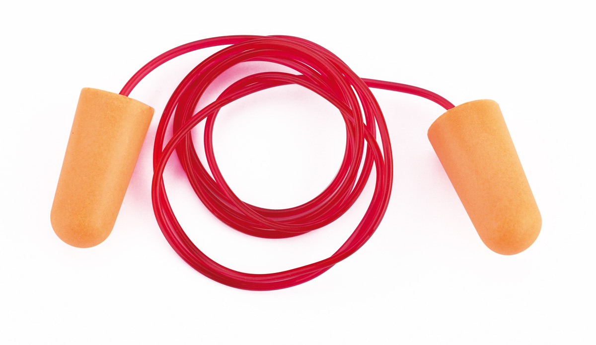 1988-TDC Hearing Protection Disposable earplugs Mod. 'EAR MAX'. Disposable earplug with cord.