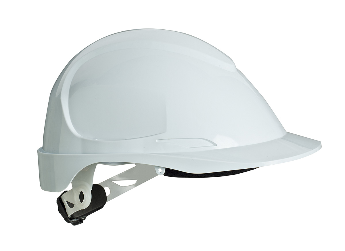 2088-CT BL Head Protection Electrical insulation helmets Mod. “THOR (Ventilated)”. Ventilated protection helmet for the industry in white color, closing roulette, textile harness 6 points.
