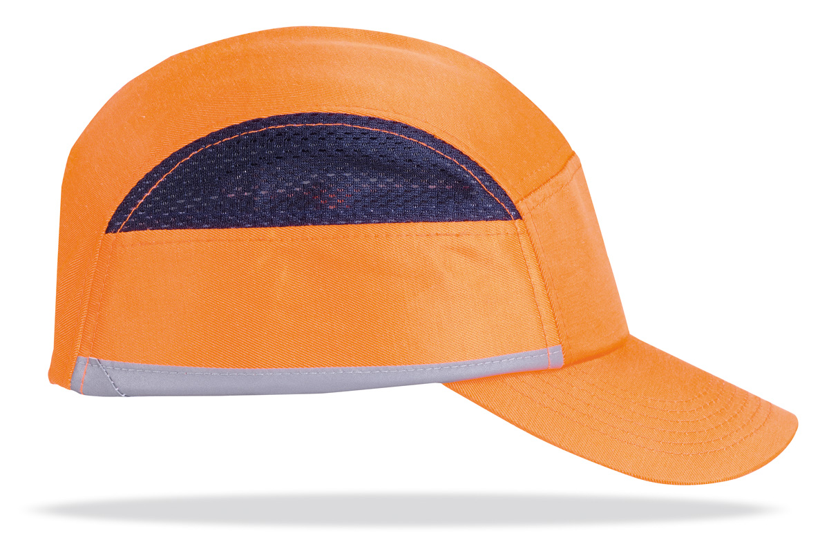 2088-GP PRO AVN Head Protection Anti-shock Caps Mod. “BUMPER PRO”.
Anti-shock protection cap with side ventilation grilles. Color Orange High Visibility with reflective bands.
