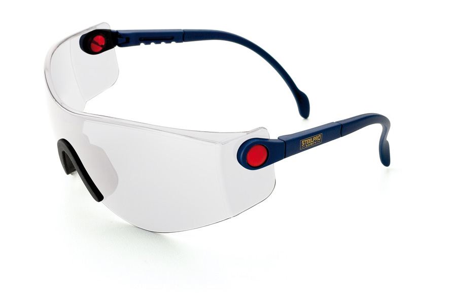 2188-GL Eye Protection Universal mounted glasses Mod. 'LYNX'. Panoramic eyeglass, with length adjustable temples, pivoting eyepiece and nasal bridge made of soft and soft material.