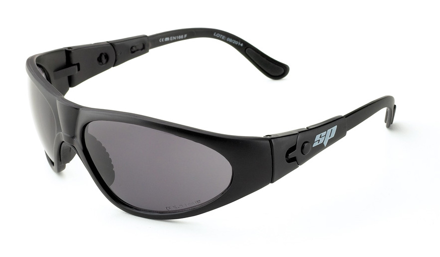 2188-GPG Eye Protection Universal mounted glasses Mod. “PATROL”. Gray eye glasses with adjustable temples for length.