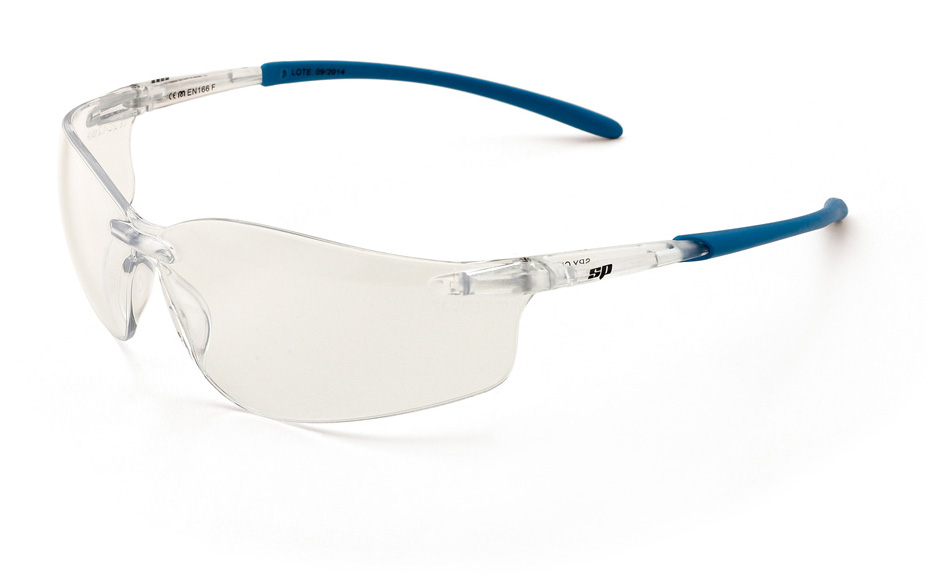 2188-GSC Eye Protection Universal mounted glasses Mod. 'SPY CITY'. Glasses with a clear eyepiece, with flexible temples.