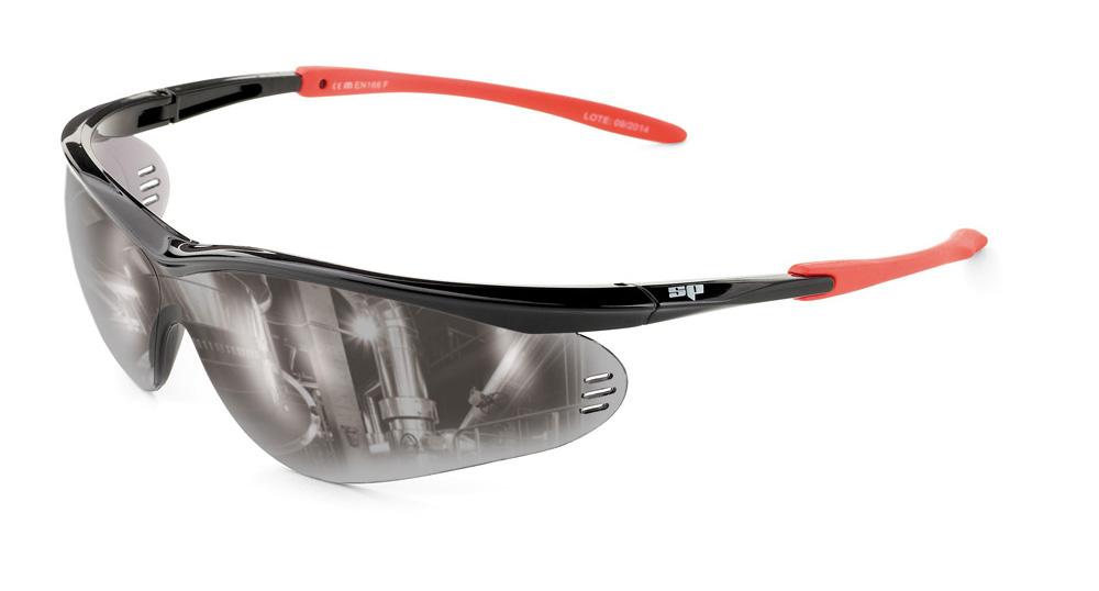 2188-GSPE Eye Protection Universal mounted glasses Mod. 'SPY PRO '. Glasses with unilateral eyepiece and flexible temples.