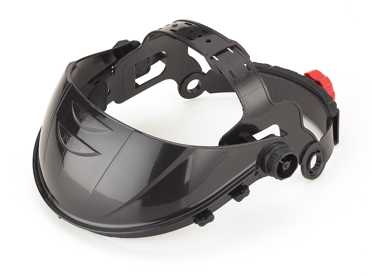 2188-SV Protección Ocular Pantallas faciales - Línea Volt Soporte para visor ajustable a cabeza, muy ligero y seguro con ajuste tipo “roller” para un fácil y cómodo ajuste.