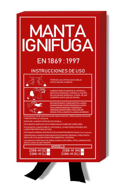 2388-M (M) Otros artículos de protección Mantas Ignífugas Manta ignífuga apaga-fuegos (1,20x1,20m)
