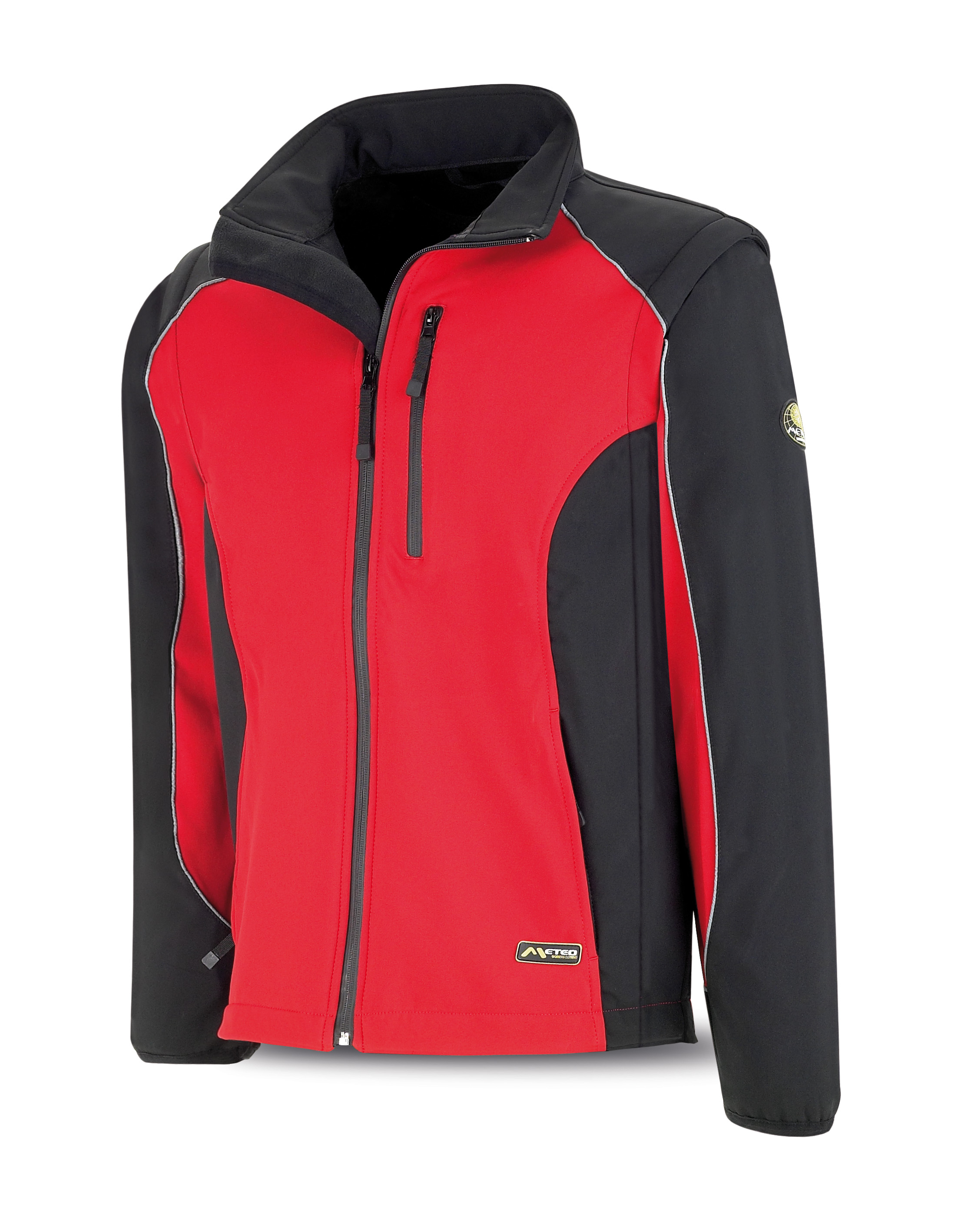 288-CSR Proteção e chuva Blusão Cazadora tipo SOFT-SHELL .Color rojo/negro
