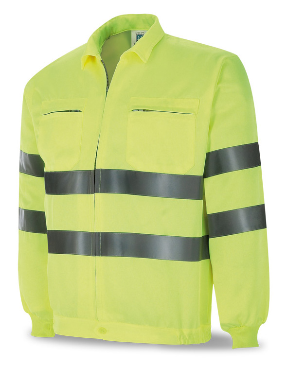 388-CFYE High visibility Overalls Economic jacket. Yellow.