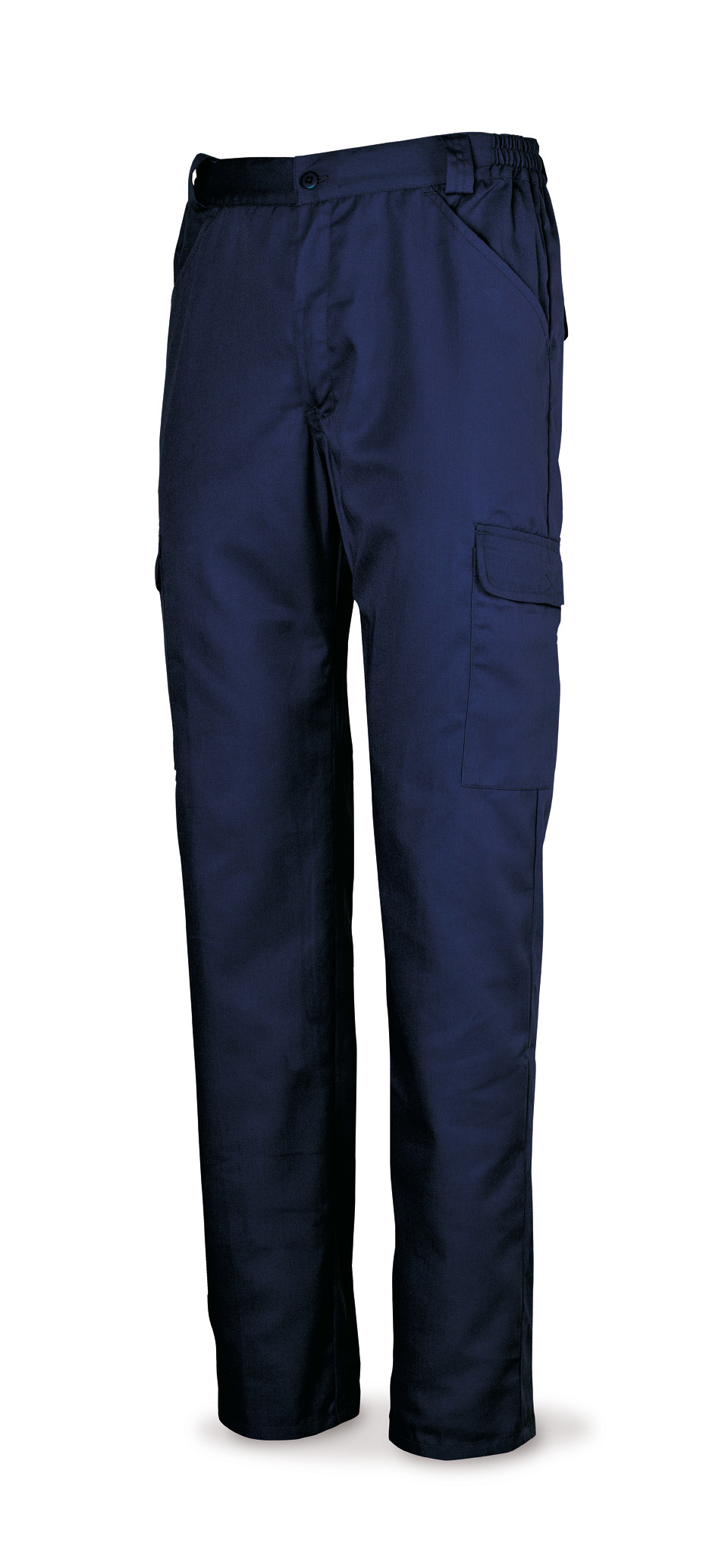 388-PEAM Vetements de travail laboral Série Basics Pantalon en coton bleu marine 200 g. Multi-poches.