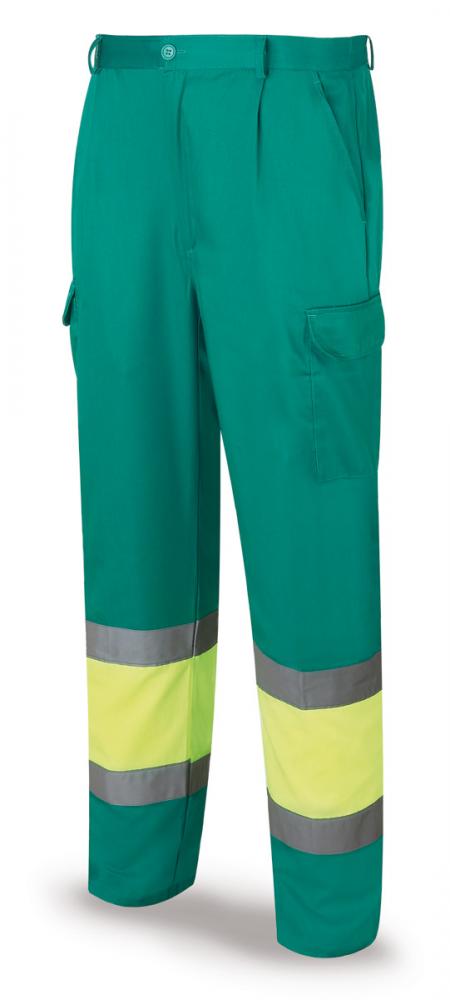 388-PFY/V High visibility Overalls Tergal pants. Yellow / green.