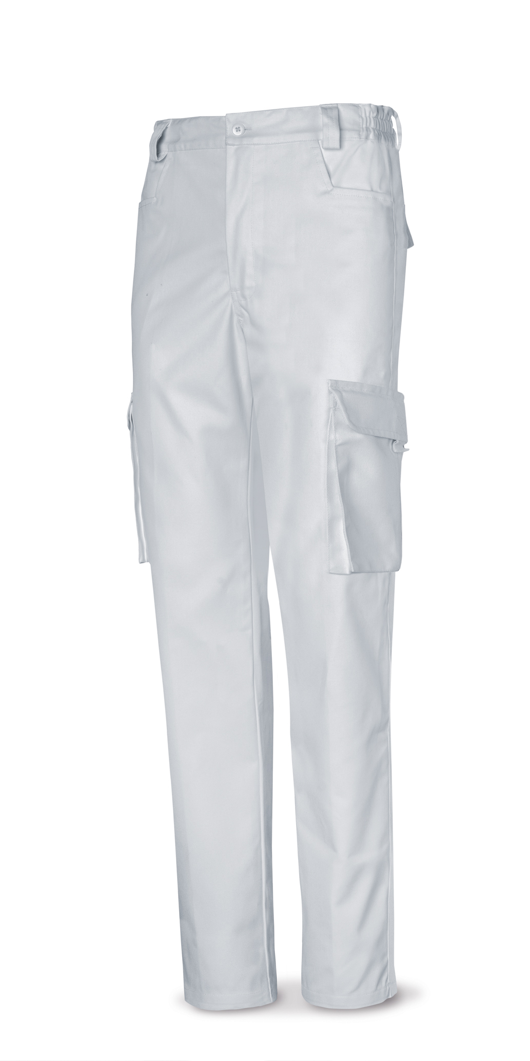 488-PB Top Vestuario Laboral Serie Top Pantalón blanco poliester/algodón de 245 g. Multibolsillo