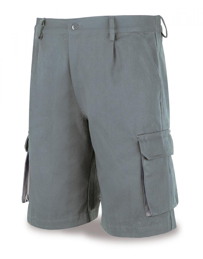 488-SG Top Workwear Top Series Shorts Multi-Pocket. 100% Cotton. Grey.