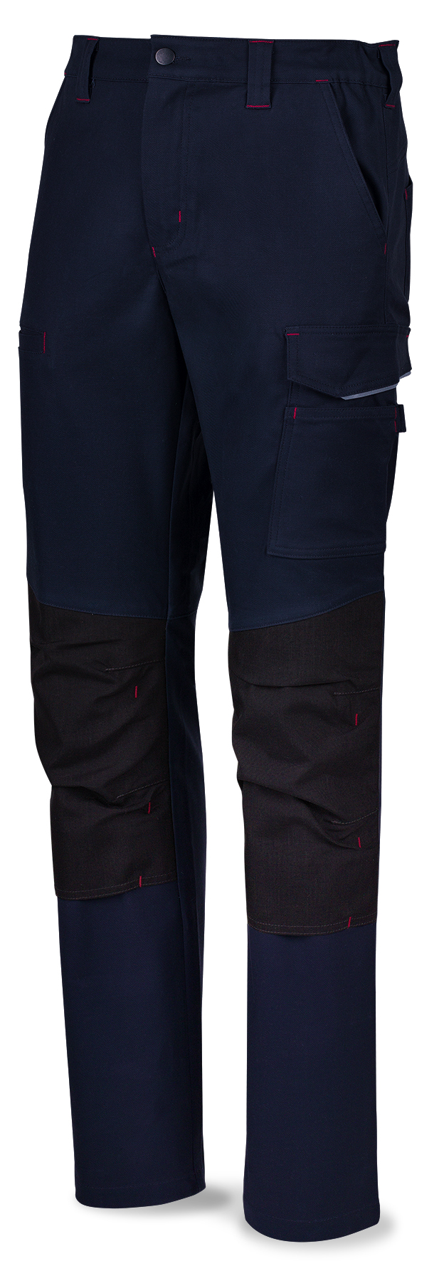 588PSSAM Vetements de travail laboral  Pro Series Pantalon STRETCH bleu marine en polyester/coton 245 gr. Multipoches