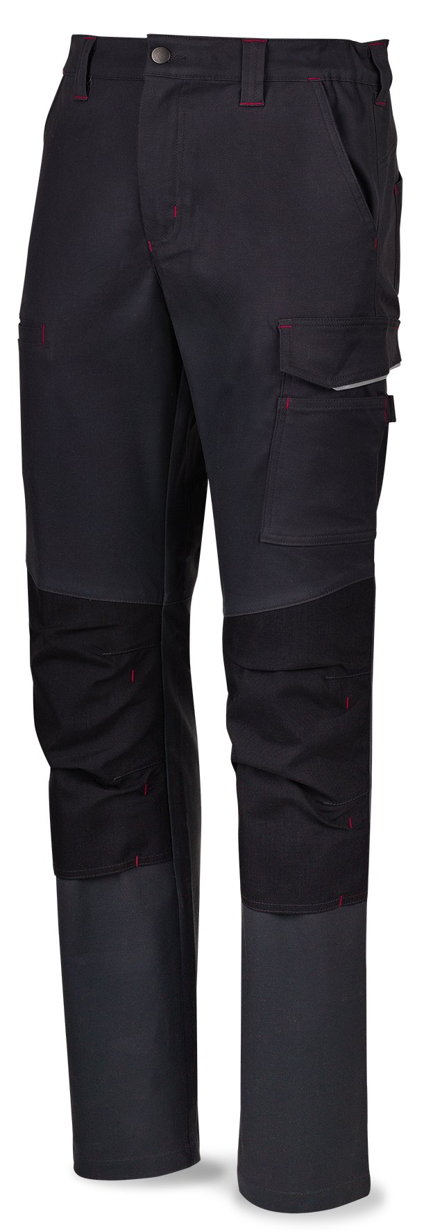 588PSSG Vetements de travail laboral  Pro Series Pantalon STRETCH gris polyester/coton 245 gr. Multipoches