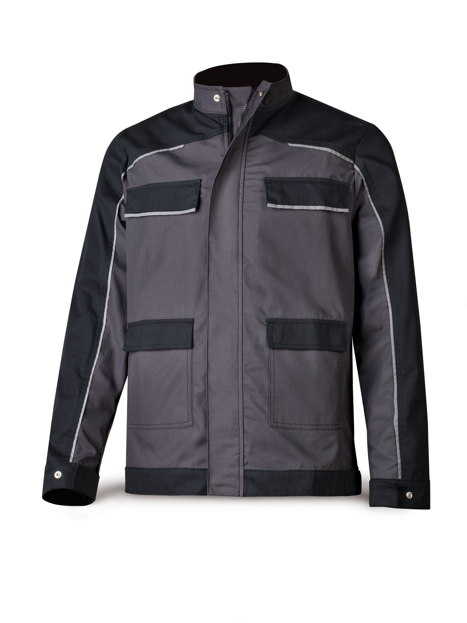 588-CNEG Workwear Pro Series 245 gr. Canvas tergal jacket. Grey/Black.