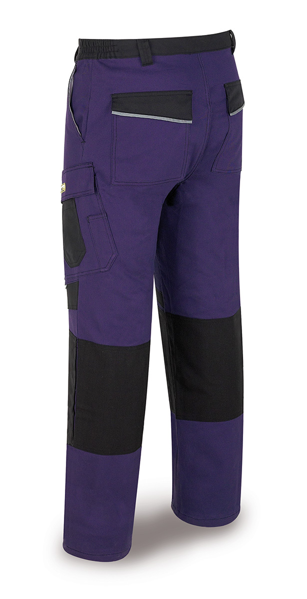 588-PANE Workwear Pro Series 245 gr. Canvas tergal trousers. Navy blue/Black. 