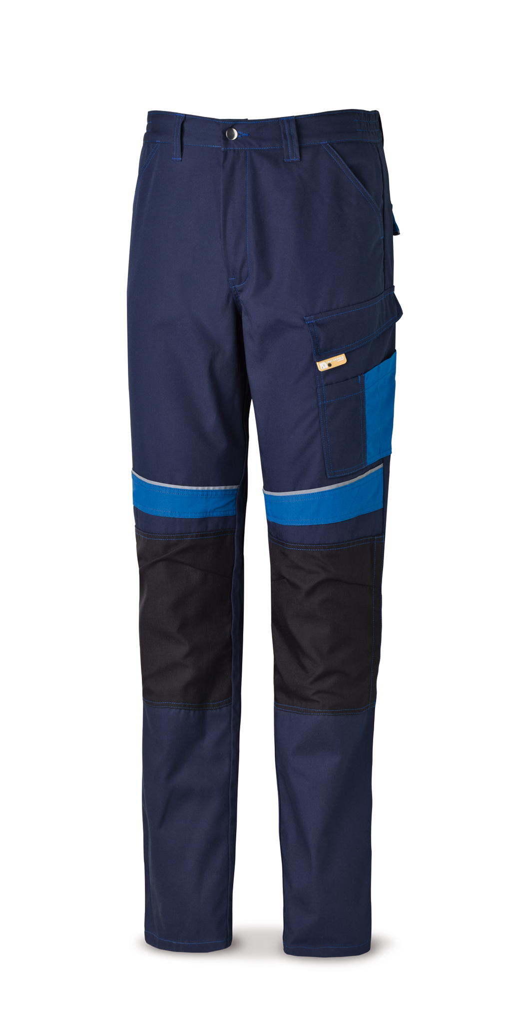 588-PAZA Workwear Pro Series Tergal 245 gr. Canvas trousers. Navy blue/Light blue.