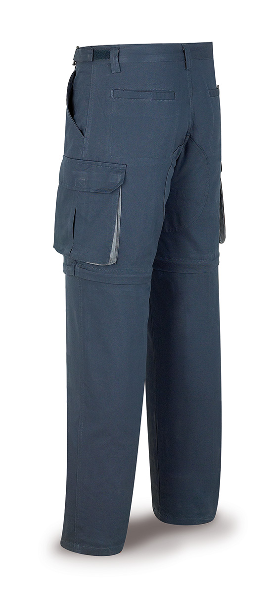 588-PDA Vestuario Laboral Serie Casual Pantalón DESMONTABLE azul marino algodón 200 gr. Multibolsillos