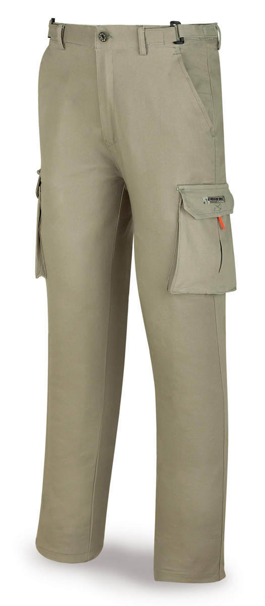 588-PELASTK Workwear Casual Series ELASTIC cotton and Elastane pants. Khaki.
