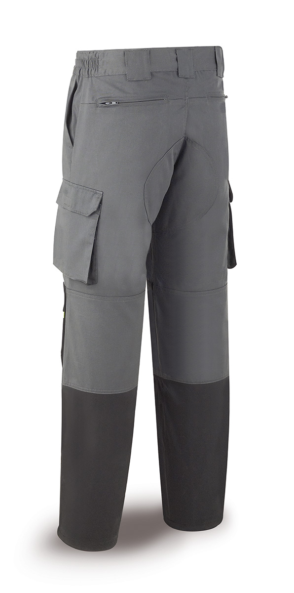 588-PGN Vestuario Laboral Pro Series Pantalón FIRST LINE gris/negro poliéster/algodón 245 gr. Multibolsillos