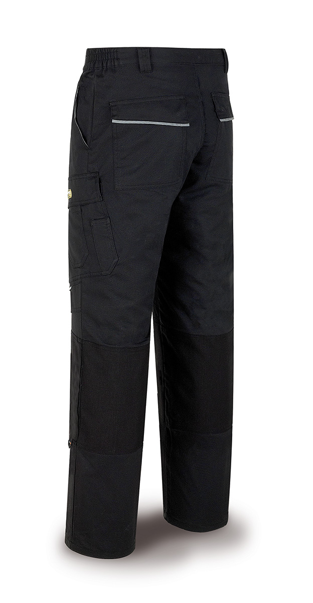 588-PN Vestuario Laboral Pro Series Pantalón CANVAS negro poliéster/algodón 245 g. Multibolsillos