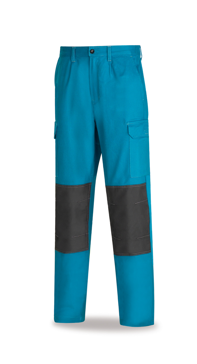 588-PSTAE Vestuario Laboral Pro Series Pantalón ELÁSTICO, algodón y elastano. Color Azul eléctrico.