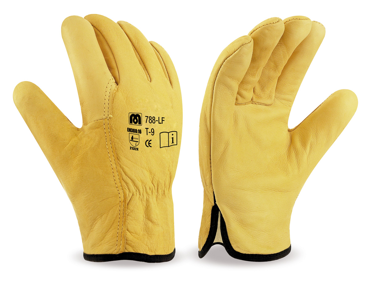 788-LF Work Gloves Insulated Split leather driving-type glove with inner lining for warmth.