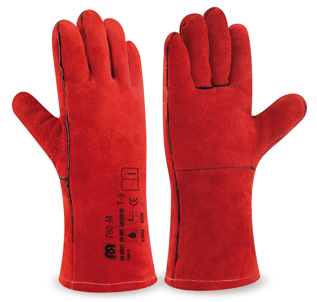 788-M Work Gloves Welding Premium split leather with Kevlar seams and special lining. 30cm.