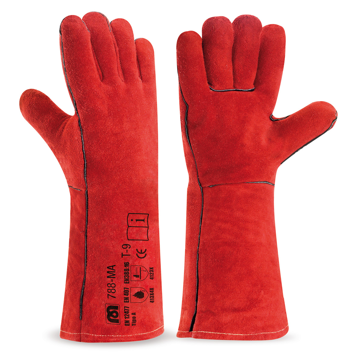 788-MA Work Gloves Welding Premium split leather with Kevlar seams and special lining. 40cm.