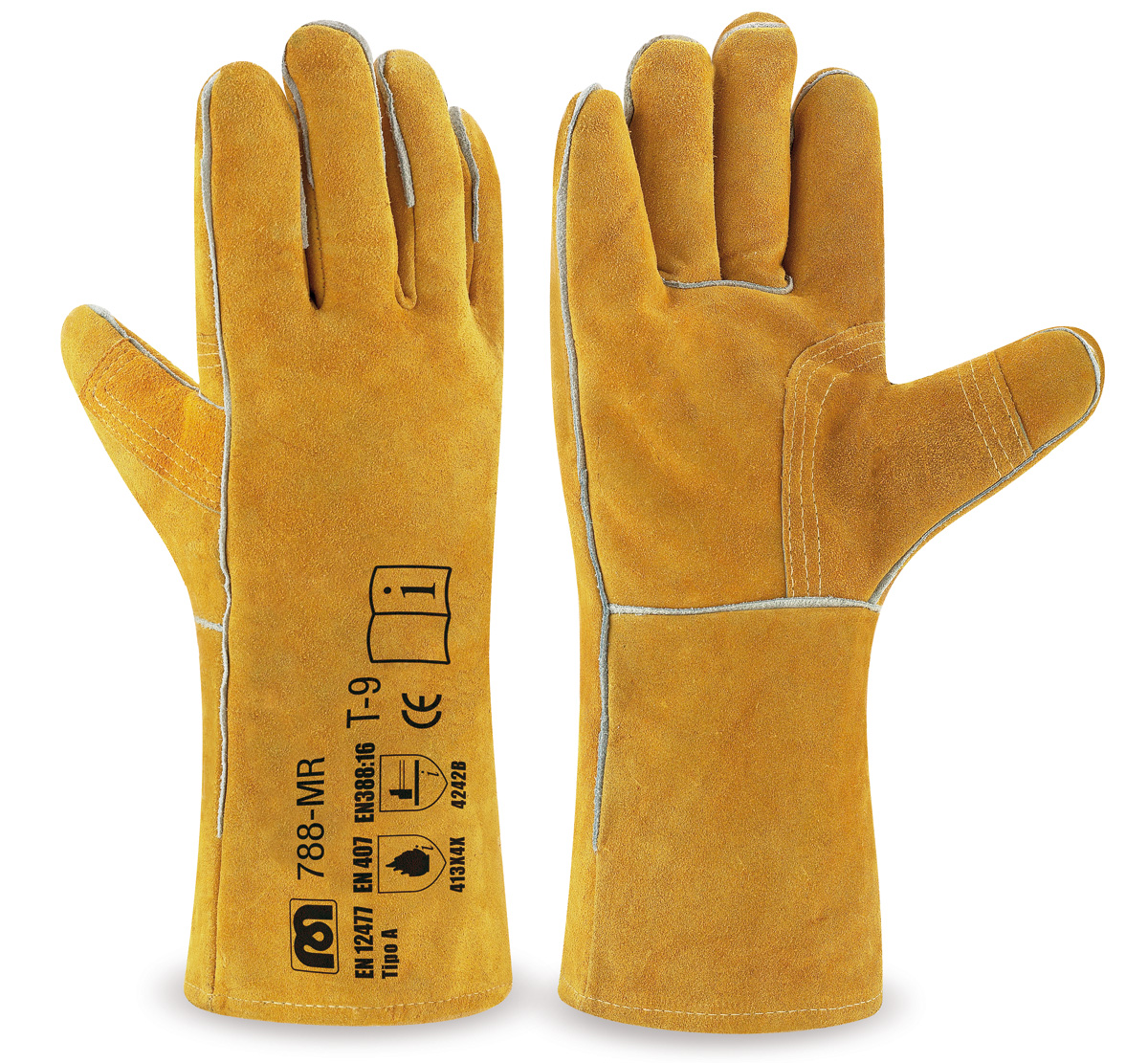 788-MR Work Gloves Welding Premium split leather with Kevlar seams and special lining. Reinforced thumb.