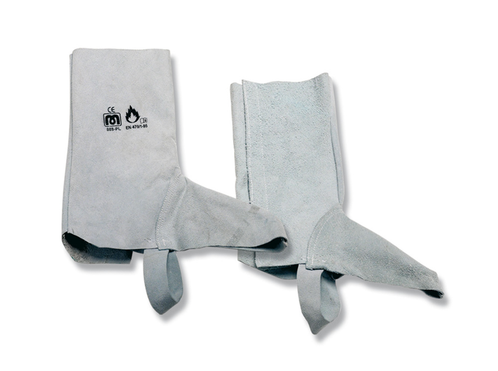 888-PL Workwear Welder Arm protectors made of split skin leather with velcro.
