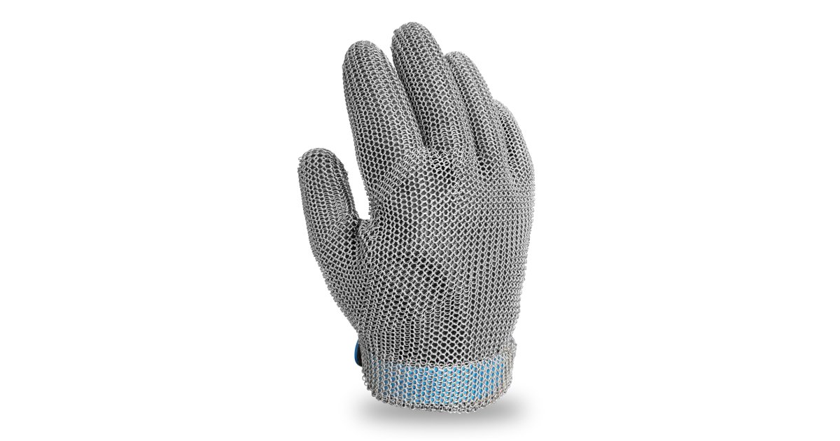 Gants De Protection En Maille D'acier Inoxydable – 5 Doigts, Taille Grande Eastman